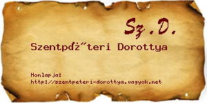 Szentpéteri Dorottya névjegykártya