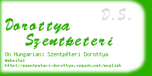 dorottya szentpeteri business card